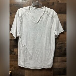 Buckle Black Men’s XL Slub Knit Short Sleeve V-Neck T-Shirt White